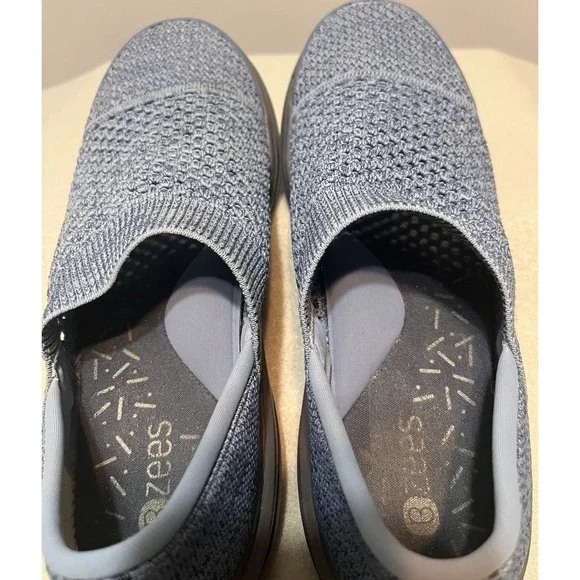 Bzees Charlie Knit Slip On Mesh Sneaker Comfort Flat Grandma Sporty‎ Blue 7.5 - Picture 6 of 11